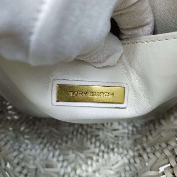 Tory Burch White Leather Woven Braided Macramé Fringe Limited Ed Crossbody Bag - Picture 12 of 16